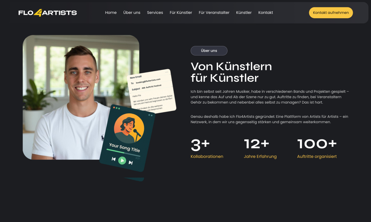 Flo4Artists.com – Web Design